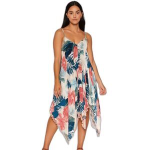 NWT Goa Beachwear By Japna Womens Tropical Print Summer Dress Size Medium